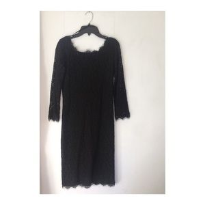 Diane von Furstenberg black lace dress 4